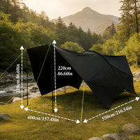 Outdoor Camping Tarp Tent Sunshade Rainproof Family Picnic Beach Tunnel Canopy