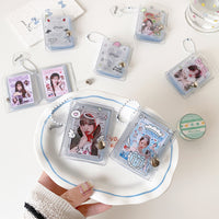 Cartoon Mini Photo Album Keychain for 2-inch Photos and ID Cards