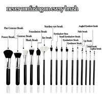 18-Piece Professional Makeup Brush Set with Soft Synthetic Bristles and Portable Bag