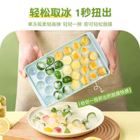 Easy Release Stackable Beverage Ice Ball Mold with Lid for Homemade Ice Cubes, Food-Grade Spherical Ice Tray for Home Freezing