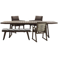 Nordic Outdoor Teak Patio Furniture Set for Garden Balcony Hotel