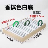 Premium Leather Jewelry Bangle Display Tray Holder for Bracelets and Jade