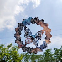 Dream Catcher Mandala Wind Chime DIY Kit with Rotating Butterfly Pendant for Indoor/Outdoor Decor