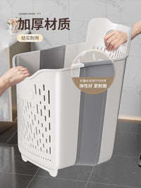 Jia Bang Shou Wall-Mounted Foldable Laundry Hamper for Bathroom and Home
