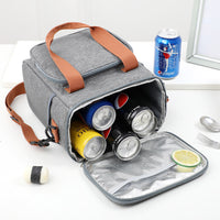 Insulated Lunch Bag with Aluminum Foil Lining, Large Capacity Thermal Cooler Tote for Work and Picnics