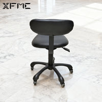 Ergonomic Swivel Saddle Stool with Backrest for Salon Tattoo Studio