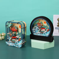 Chinese Style DIY 3D Puzzle Dragon Boat Paper Sculpture Ornament for Kids