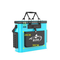 JiaZhiDiao EVA Foldable Fishing Bucket Live Fish Container with Lid