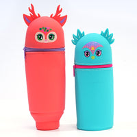Retractable Unicorn Silicone Pencil Case with Zipper