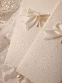 Echoes French Vintage Embossed Greeting Card for Weddings, Thank You, Blessings, and Invitations