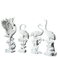 Resin Crane Figurine for Aquarium Landscape and Home Decor