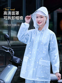 Waterproof Rain Suit for Adults - Detachable Hooded Raincoat and Pants Set for Men and Women