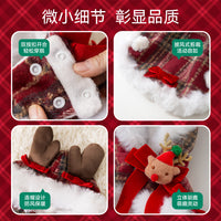 Christmas Pet Cloak Warm Cat Dog Cape Pajamas