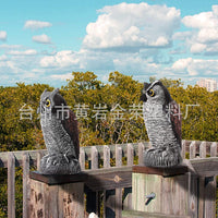 Outdoor Garden Rotating Head Owl Decoy for Bird and Rodent Control