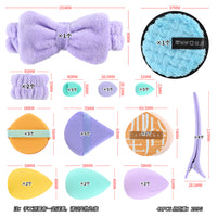 80-Piece Dopamine Rainbow Makeup Tool Set with Colorful Cosmetic Bag and Brush Kit