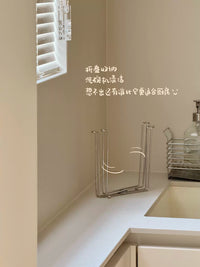 Stainless Steel Foldable Countertop Trash Can for Kitchen Wet Waste