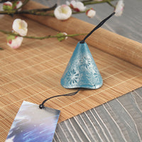 Japanese Cast Iron Wind Chime with Cherry Blossom and Firework Designs