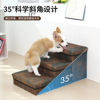 Pet Supplies Dog Stairs Storage Cat Household Three-Layer Steps for Dog Bed Sofa Golden Retriever Portable