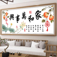 New 2026 Cross Stitch Kit - Fortune, Prosperity, Longevity, Harmony