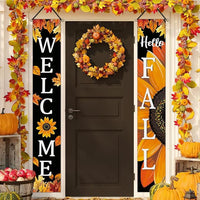 Thanksgiving Sunflower Maple Leaf Porch Banner Door Decoration