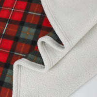 Scottish Plaid Flannel Fleece Blanket for Sofa, Office, and Travel