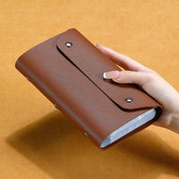 Unisex Fashion Simple Large Capacity Document Card Holder Coin Purse with 50 Clear Pages