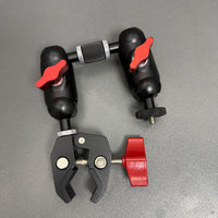 Motorcycle Handlebar Mount for Action Cameras - 360° Panoramic Clamp with 1/4" Screw