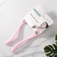 Manual Neck Massager Roller for Cervical Spine Relief, Handheld Neck Clamp Massager