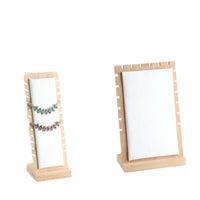 Bamboo & Wood Jewelry Display Stand for Necklaces, Earrings, and Pendants