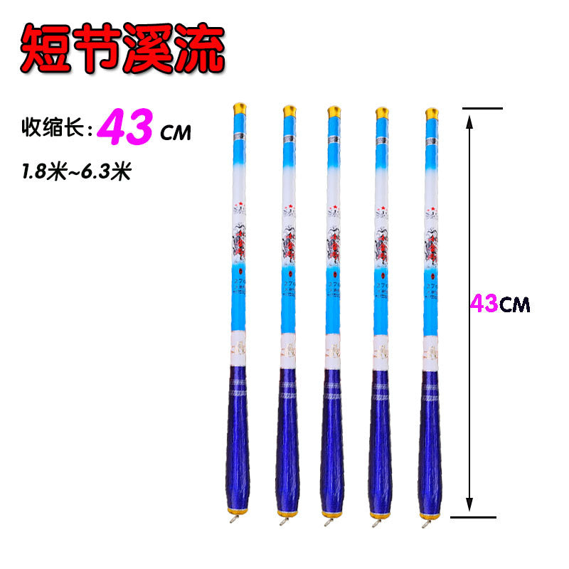 Portable Carbon Fiber Stream Fishing Rod - Mini Telescopic Hand Pole for Outdoor Freshwater Fishing