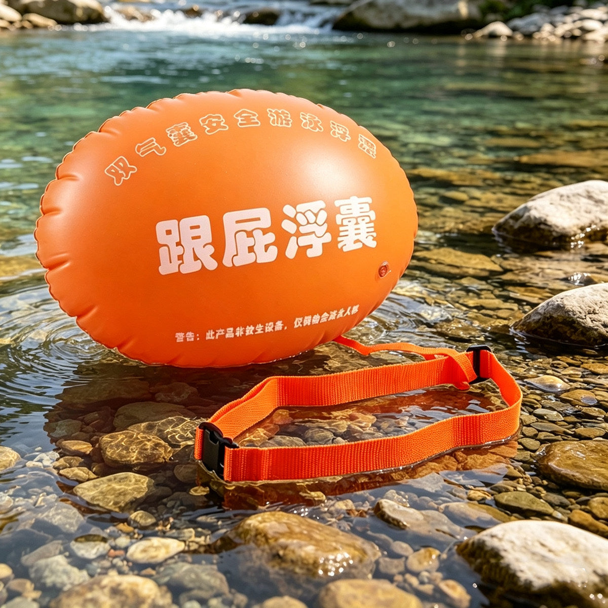 Thickened Dual Airbag Swim Buoy for Open Water Safety