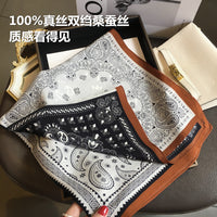 Luxury 100% Mulberry Silk Scarf for Women - Fashionable Necktie, Shawl, Headscarf