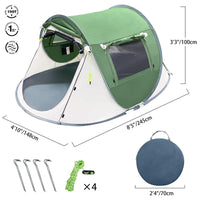 Pop-Up Lightweight Waterproof Tent for 2 Person Outdoor Camping and Travel