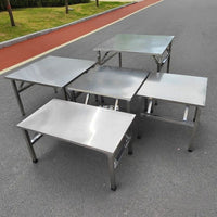 Stainless Steel Portable Folding Table for Indoor Outdoor Use