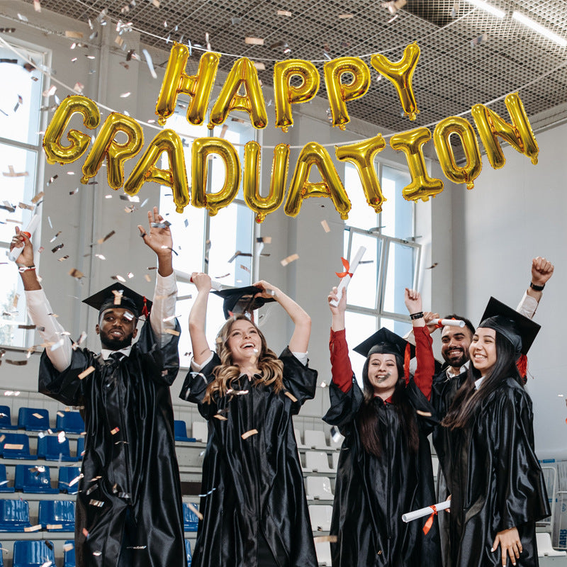 Happy Graduation Aluminum Film Balloon Set for Graduation Party Decoration