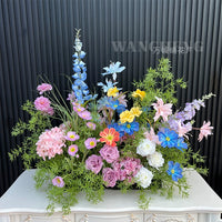Monet Garden Style Rose Waterfall Archway Floral Arrangement for Photography Backdrops and Event Decor