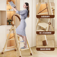 Foldable Aluminum Alloy A-Frame Ladder with Anti-Slip Steps for Home and Office