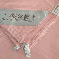 Cotton Duvet Cover for Silk Comforter with Jacquard Sateen Weave