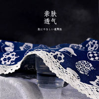 Cotton Linen Japanese Style Tablecloth with Lucky Cat Print for Dining Table and Coffee Table