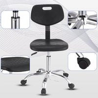 Anti-Static PU Foam Lab Chair with Adjustable Backrest and Height for Workshops and Cleanrooms