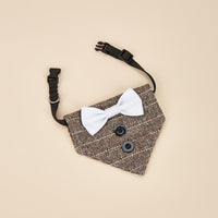 Pet Suit Bandana Collar with Bow Tie for Cats and Small Dogs