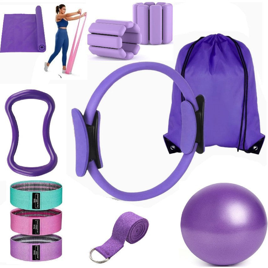 Pilates Ring & Resistance Band 5-Piece Set with Yoga Ball & Yoga Ring