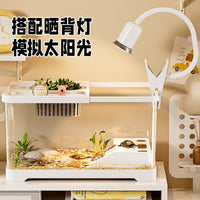 Turtle Tank with Platform, Small to Medium Sized Aquatic Habitat for Home Living Room Balcony