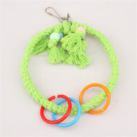 Parrot Chew Toy Ring Swing for Bird Cages - Climbing Rope for Budgies, Lovebirds, Cockatiels