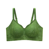 Wireless Embroidered Jacquard Push-Up Bra with Soft Support