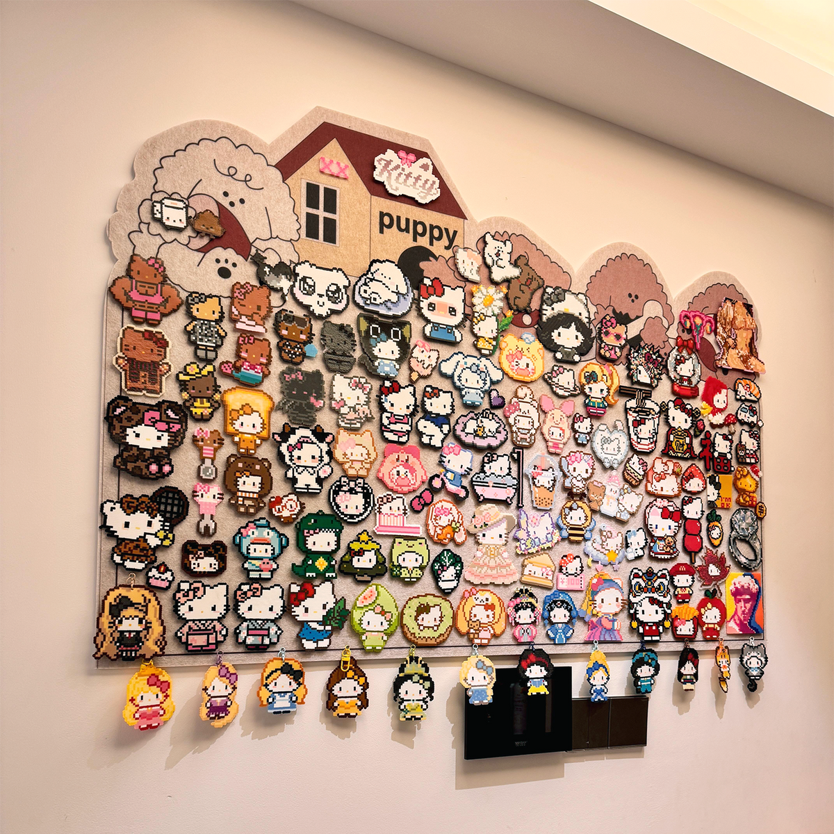 Felt Pin Board Display Frame for DIY Crafts and Decor, Removable Wall Mount