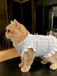 Pet Breathable Cooling Lace Vest for Cats and Small Dogs, Hair-Resistant Summer Apparel