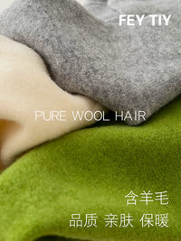 Women's Cashmere Blend Triangle Scarf, Soft Warm Neck Warmer for Autumn/Winter