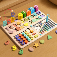 Montessori Smart Board Puzzle for Toddlers 0-3 Years - Educational Wooden Toy for Early Learning