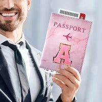 Fashion Initial Pattern Passport Holder - Travel-Friendly Portable Casual Card Holder